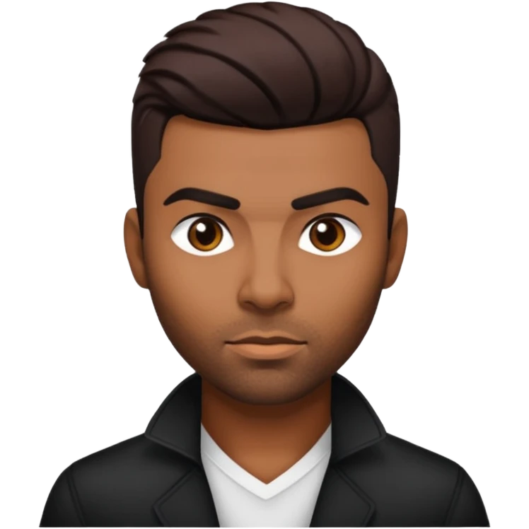 Ginuwine with dark brown hair emoji