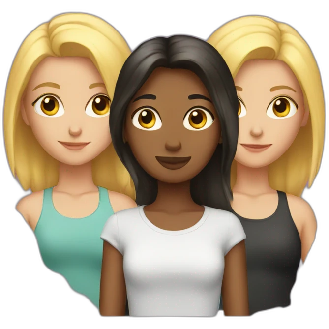 three girls  emoji