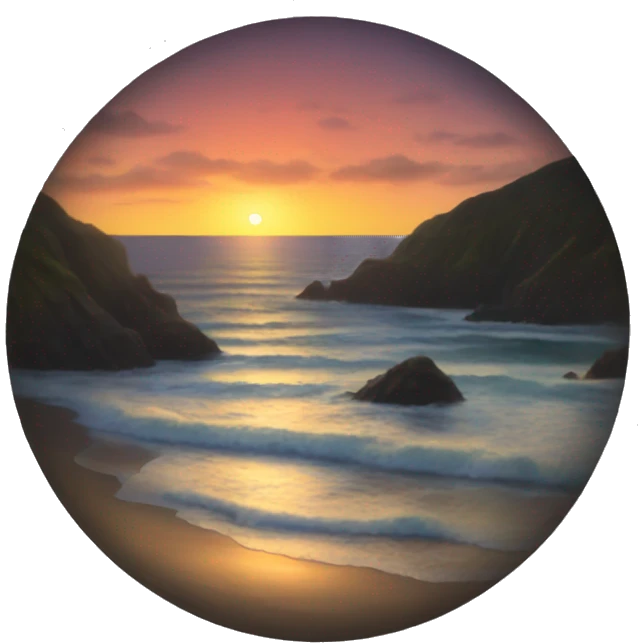 Sunset at Oregon coast.  emoji