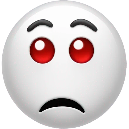 Emoji with red droopy eyes  emoji