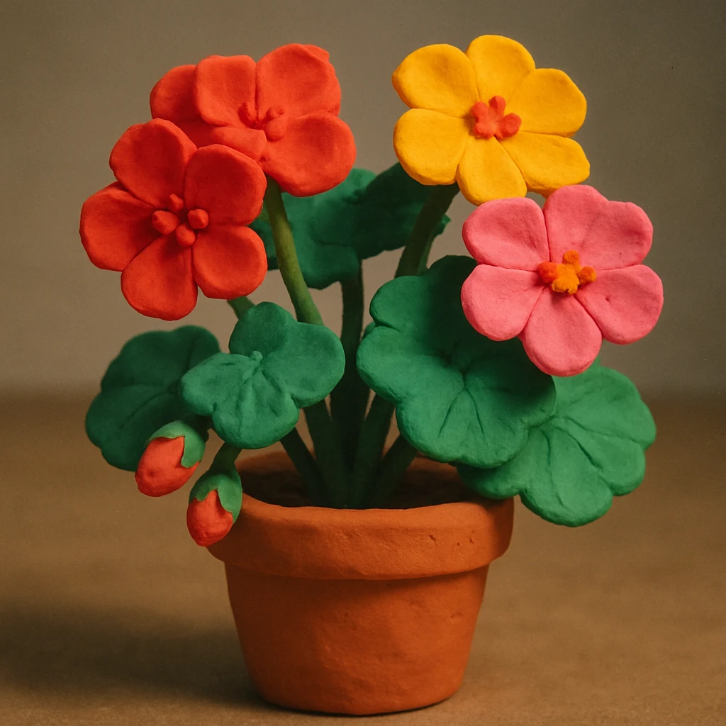 geraniums, vibrant flowers emoji