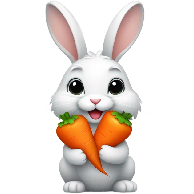Rabbit with carrot emoji
