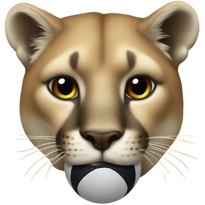mountain lion with football emoji