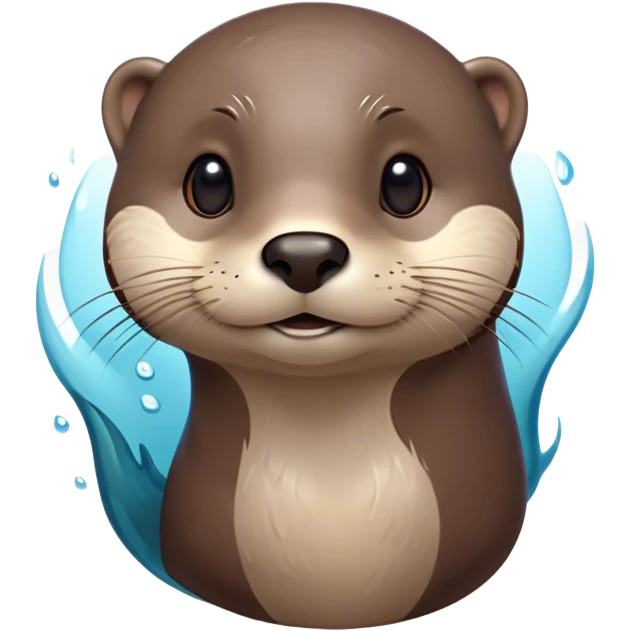 Cinematic Noble Otter Portrait Emoji, Poised and regal, with a sleek, streamlined build and a luxuriously smooth, well-groomed Fur of rich brown, deep-set soulful dark eyes, Simplified yet sharp and sophisticated features, highly detailed, glowing with a soft, dignified glow, high shine, intelligent and playful, stylized with an air of aquatic charm, focused and attentive, soft glowing outline, capturing the essence of a watchful and confident water-dweller, so majestic it feels as though it could glide out of the screen with effortless authority! emoji