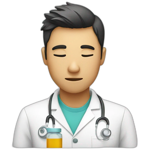 a tired pharmacy student from exam emoji