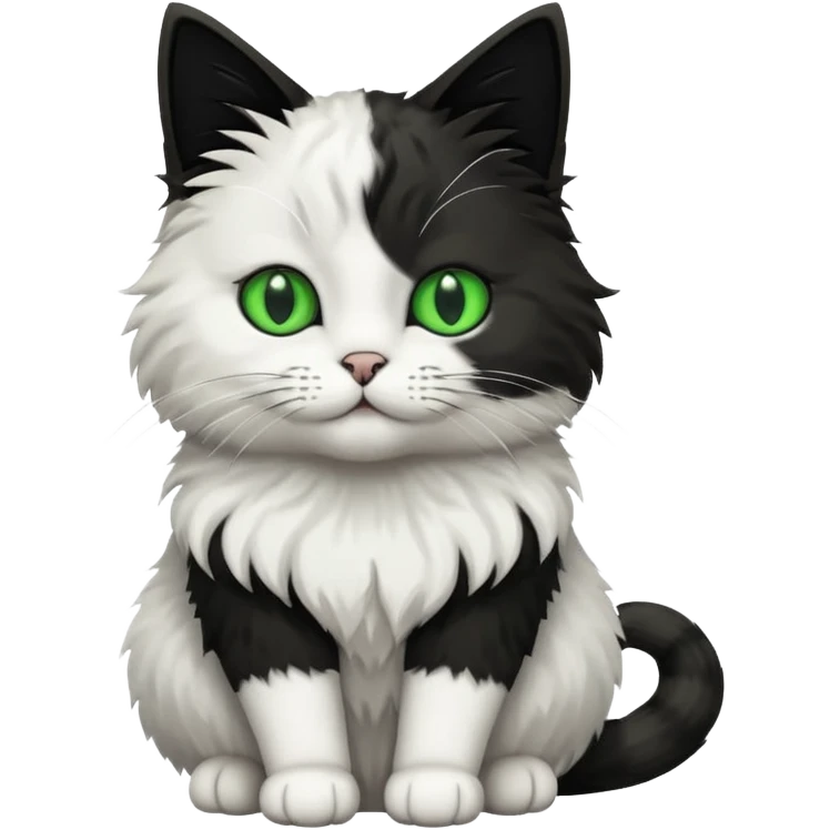 cat white and black  emoji