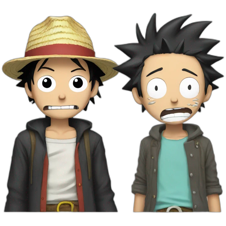 luffy + rick sanchez emoji