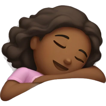 A girl sleeping emoji
