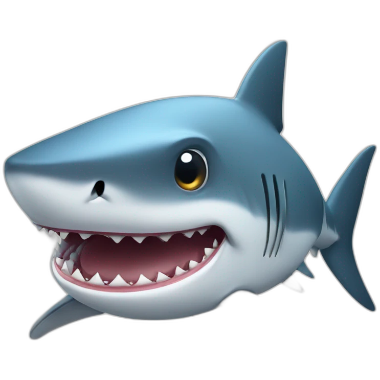 Shark working in IT company emoji