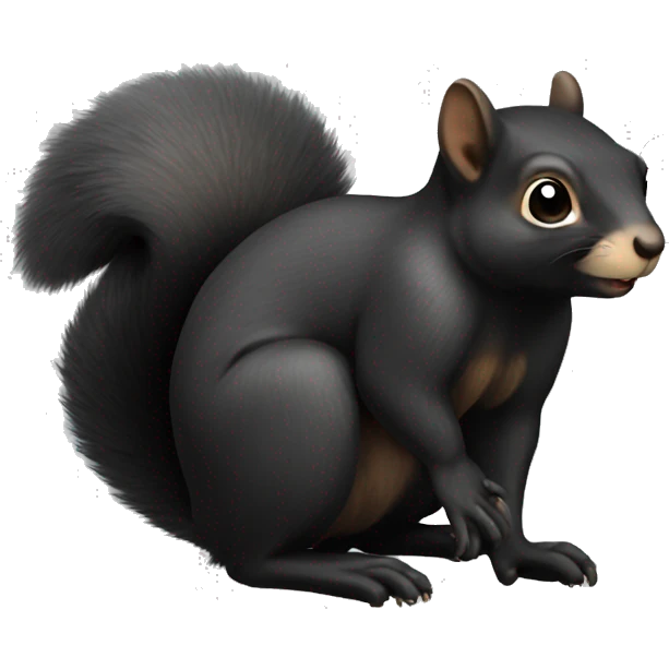 Black squirrel  emoji