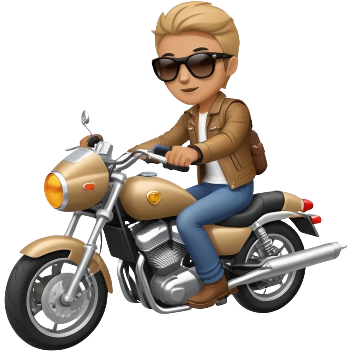 Motociclista impenna emoji