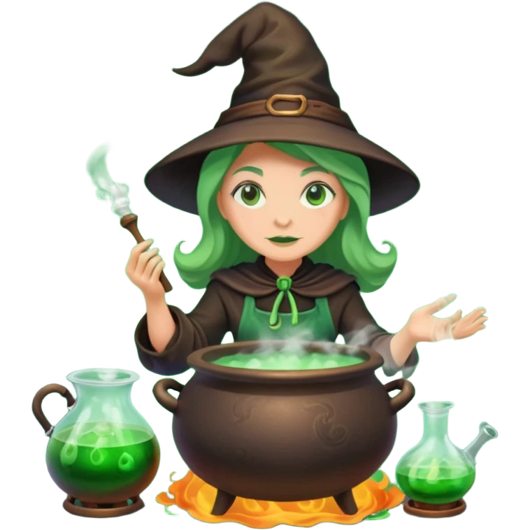 green witch cooking potion emoji