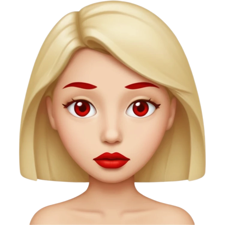 Kirmizi Dudaklarini buzmus emoji emoji