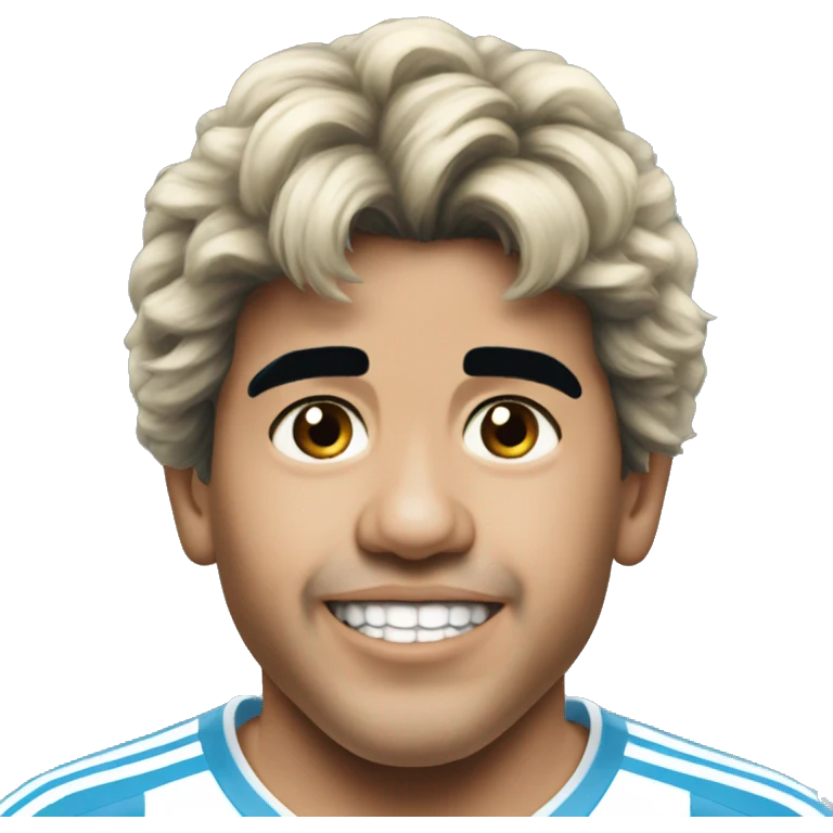 maradona argentina young smile emoji