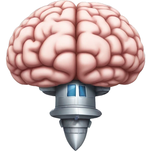 brain inside a rocket emoji