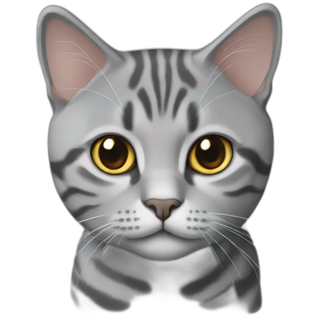 British shorthair grey tabby cat emoji