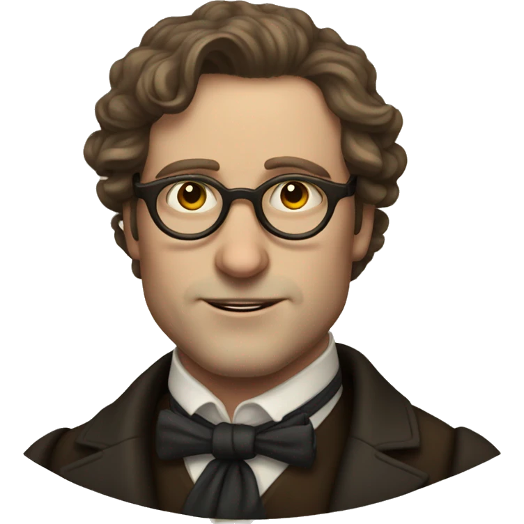 Victorian White man with brown hair with glasses emoji