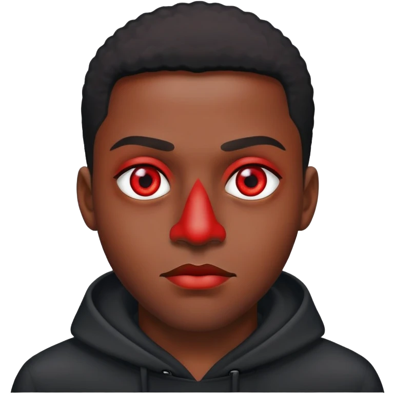 Black guy high off weed emoji