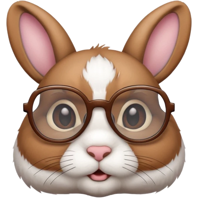 Bunny with glasses emoji