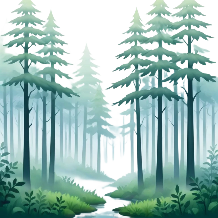 foggy mist in a forest emoji