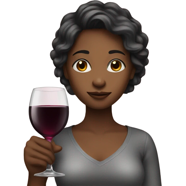 Girl with a glass of wine  emoji