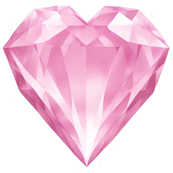 Diamond heart light pink  emoji