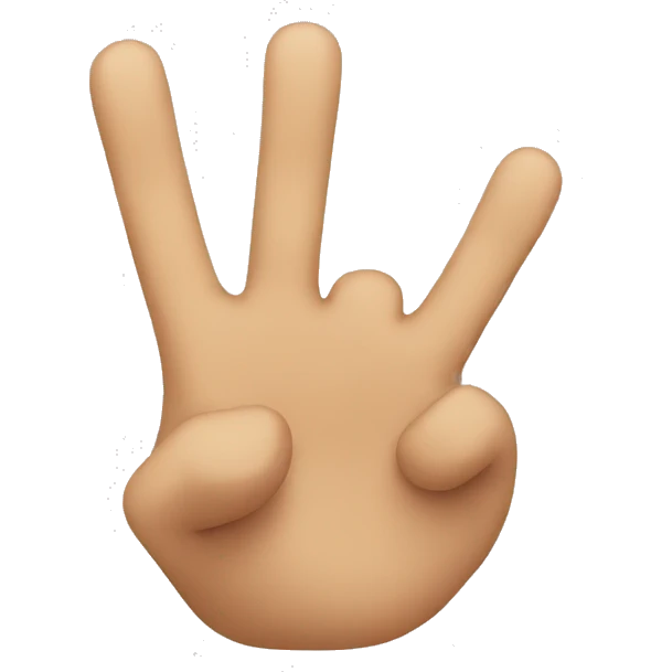 two finger emoji