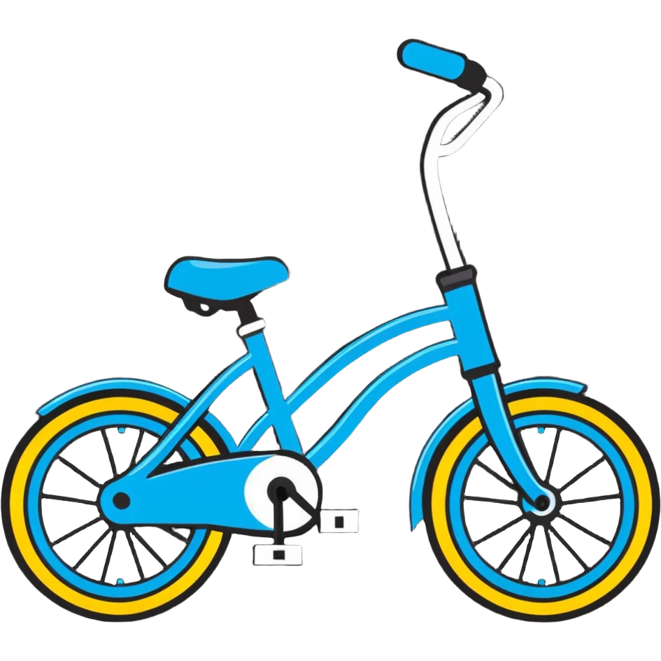 a bicycle cartoonish sticker style emoji