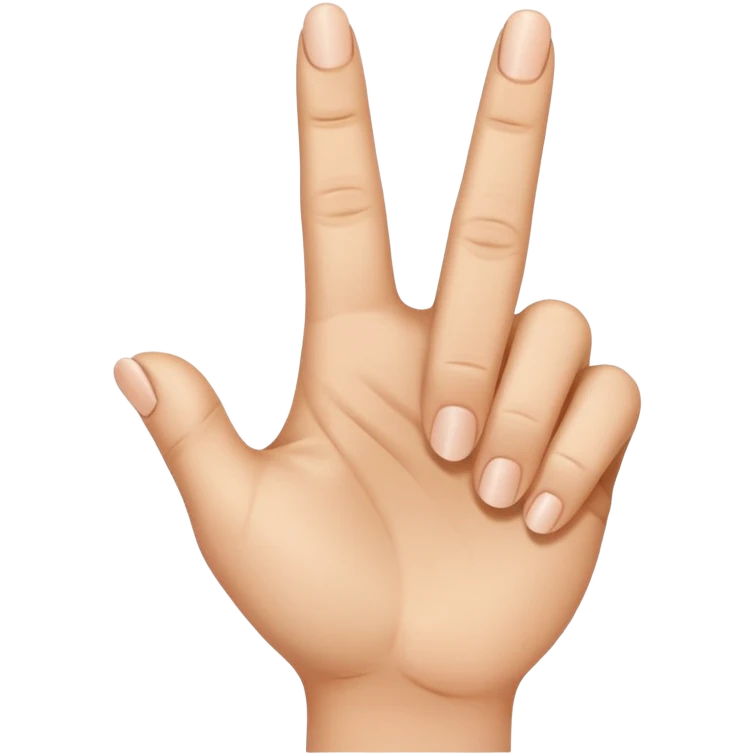 Hand with there Finger out the Thomb and index Finger Shaping an L and the middle Finger out  emoji