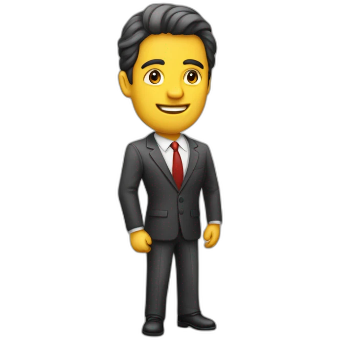 Empresario con un maletien en su mano  emoji