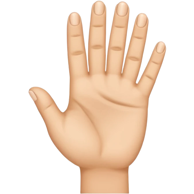Hand emoji with thumb holding down ring finger with other fingers extended  emoji