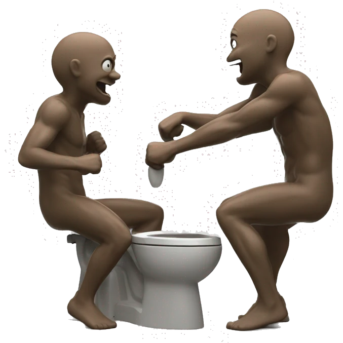 Skibidi toilet fighting Tvman emoji
