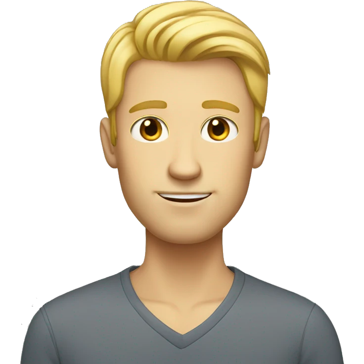 tall guy with very little blonde hair emoji