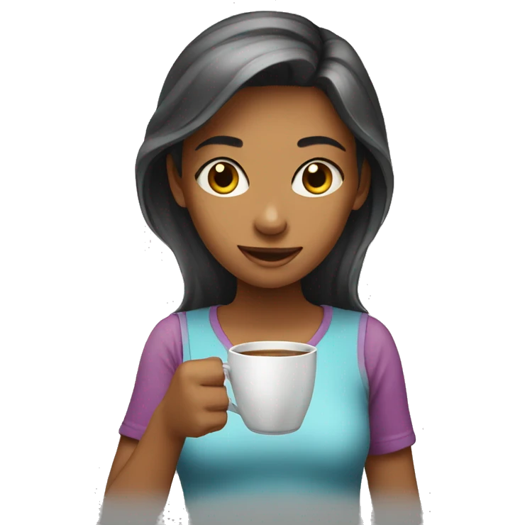 girl with cup emoji