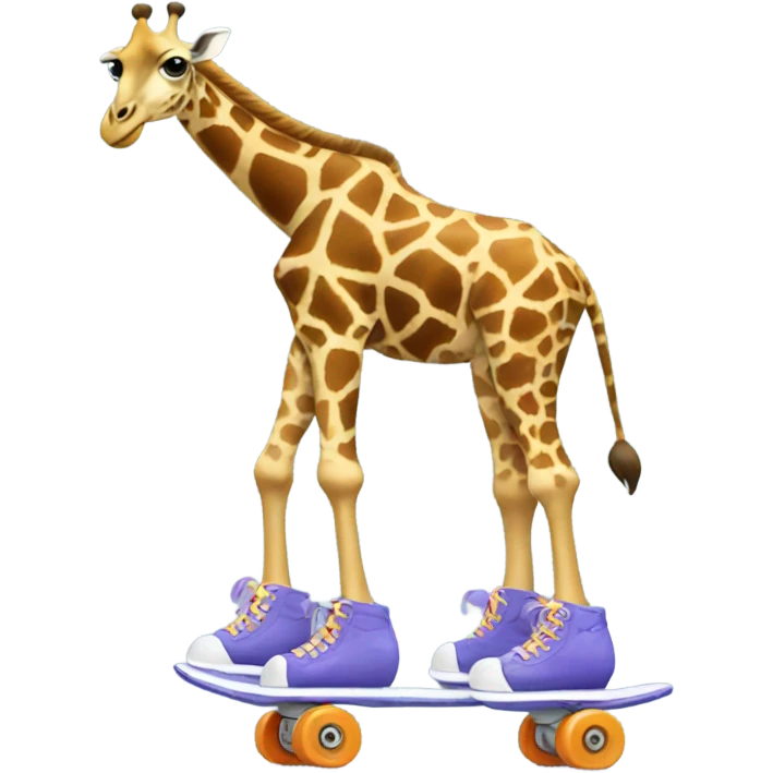 Giraffe on skates  emoji