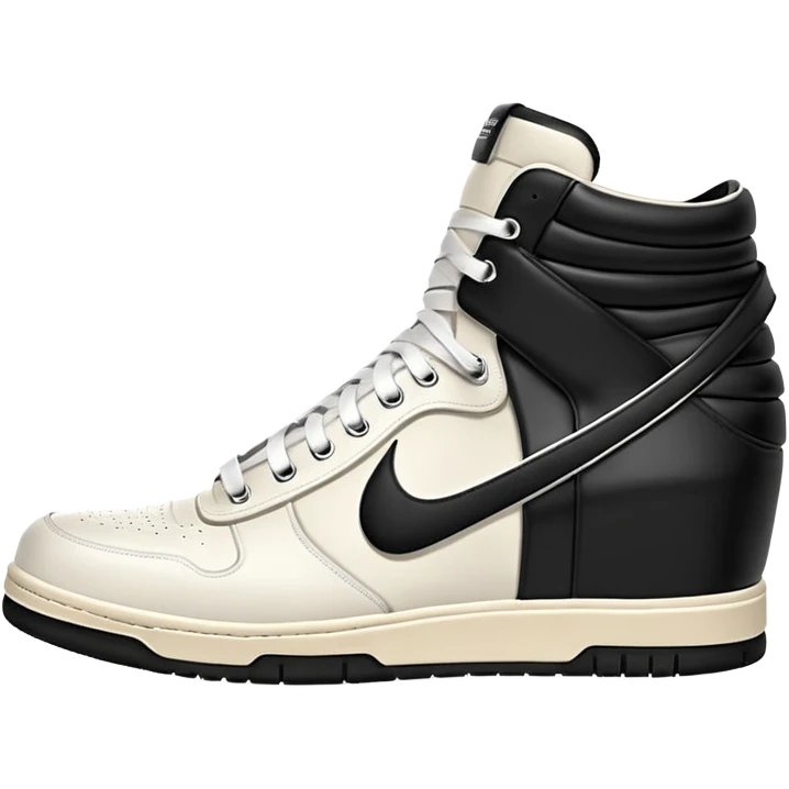 rick owens milk dunk all white, no black emoji