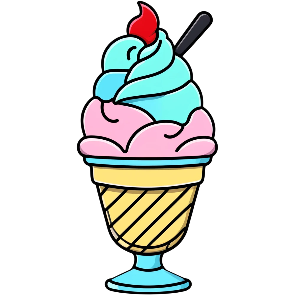 ice cream sundae emoji