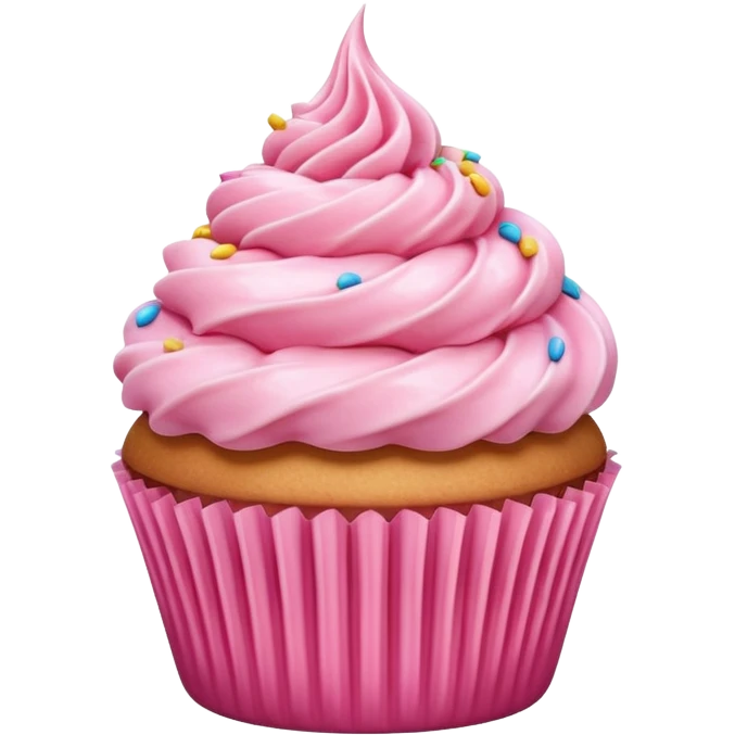 Cupcake with pink icing emoji