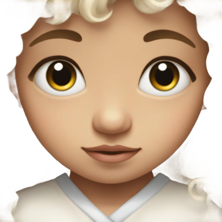 Baby with long eyelashes emoji