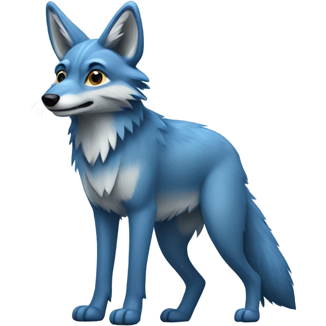 Blue coyote emoji