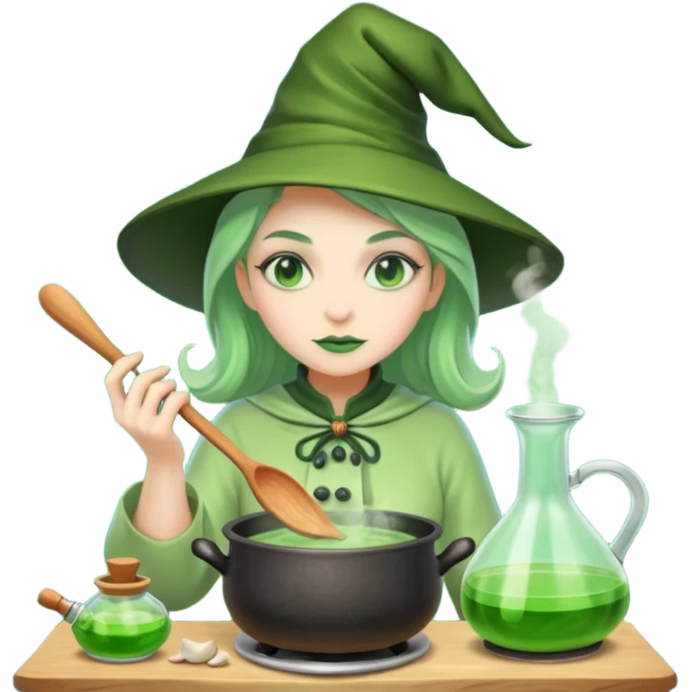 green witch cooking potion emoji