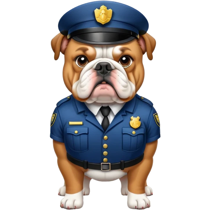 english bulldog as a security guard emoji