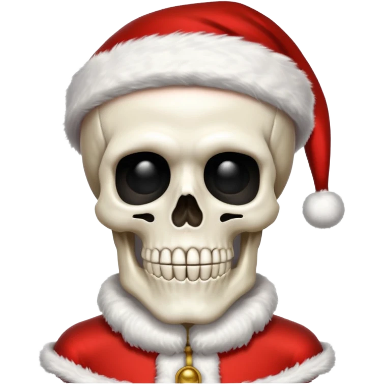 Skeleton death dressed as santa emoji