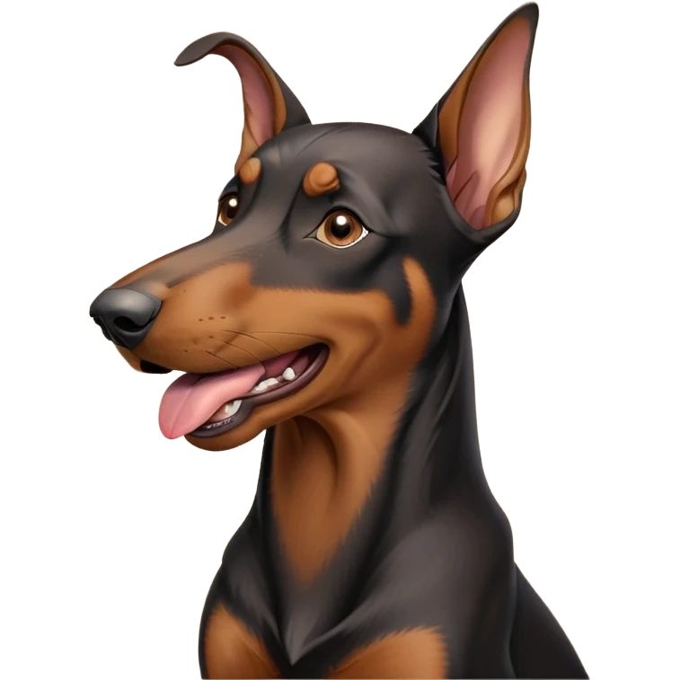 cinematic-cute-yawning-doberman-portrait-emoji,-head-tilted-slightly-with-a-dramatic,-wide-open-yawn,-revealing-a-sleek black and brown fur-with-a-subtle-shimmer,-floppy-ears-slightly-drooping,-round-brown-eyes-barely-open-in-drowsy emoji