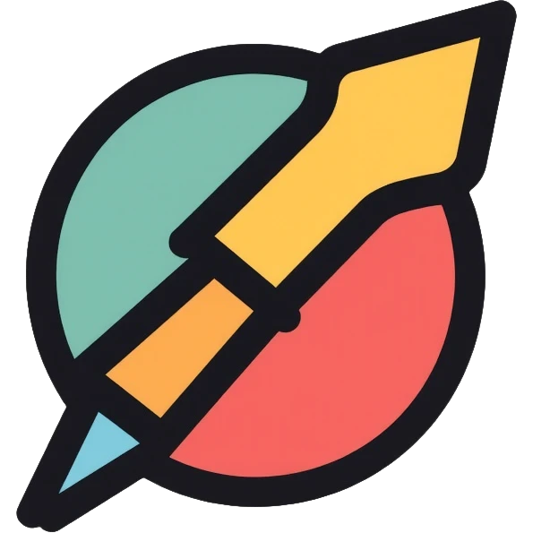 Simple website header logo with modern design emoji