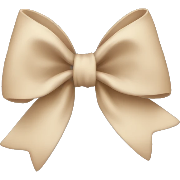 Beige bow emoji