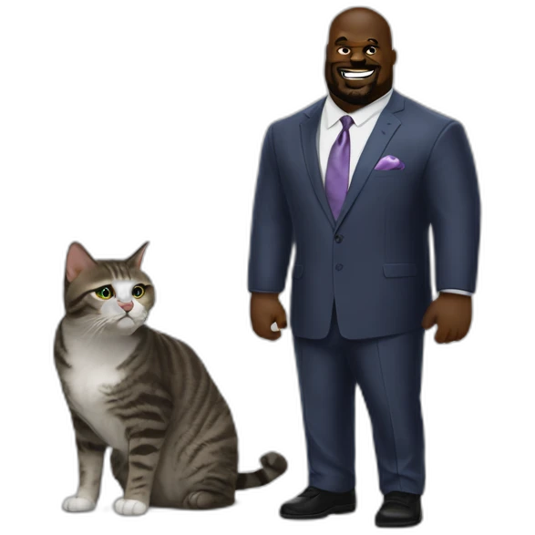 Shaquille O'Neal vs cat emoji