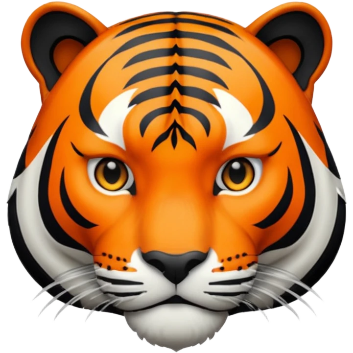 Black coloured tiger emoji