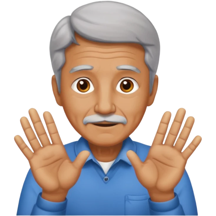 67 guy doing hands emoji