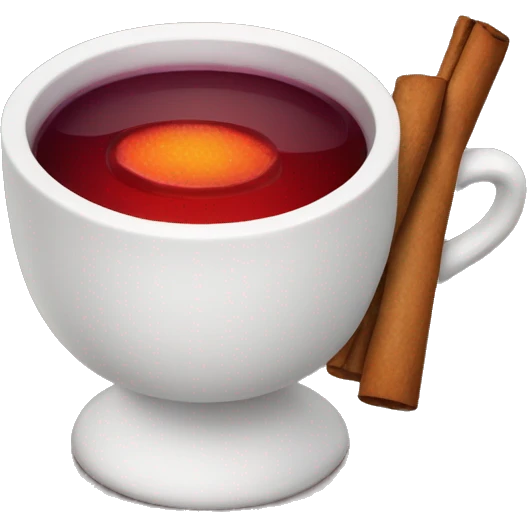 A cup of hot mulled wine emoji